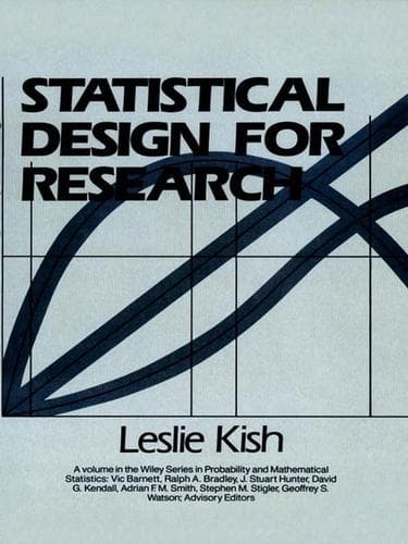 Tapa de Statistical Design for Research