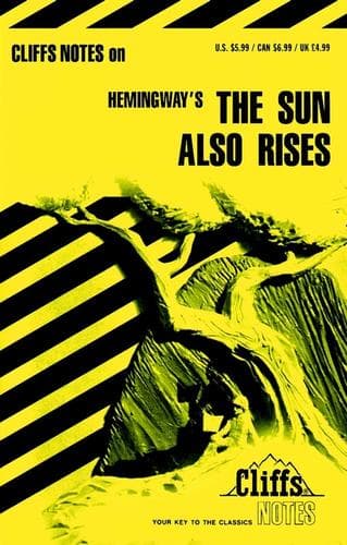 Tapa de CliffsNotes on Hemingway's The Sun Also Rises