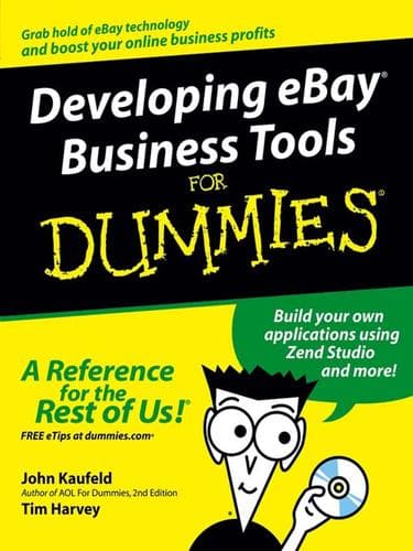 Tapa de Developing eBay business tools for dummies