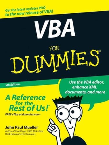 Tapa de VBA for dummies