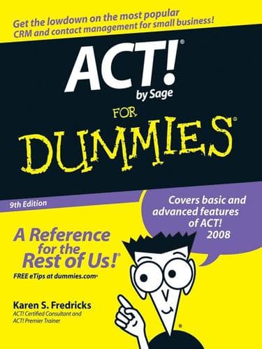 Tapa de Act! by Sage for dummies