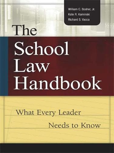 Tapa de The School Law Handbook
