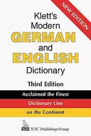 Tapa de Klett's modern German and English dictionary