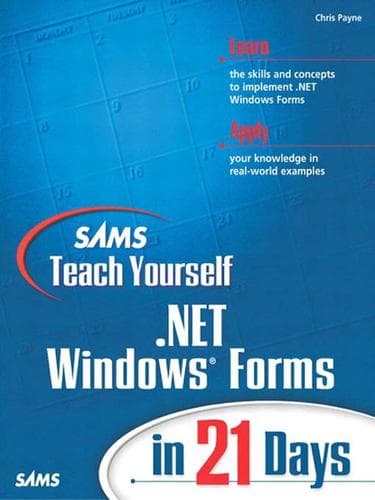Tapa de Sams Teach Yourself .NET Windows Forms in 21 Days