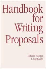 Tapa de Handbook for writing proposals