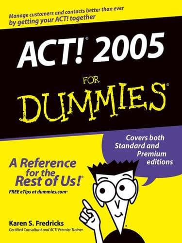 Tapa de ACT! 2005 For Dummies
