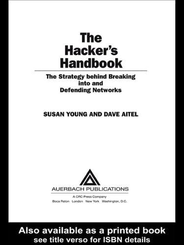 Tapa de The Hacker's Handbook