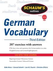 Tapa de Schaum's outline of German vocabulary