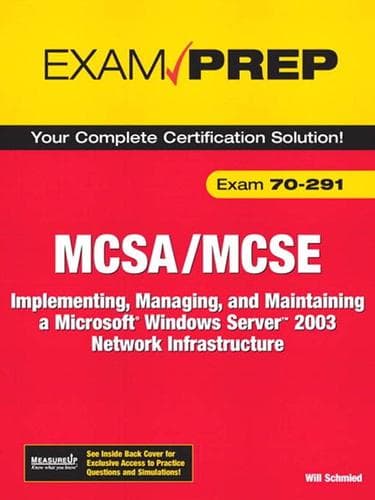 Tapa de MCSA/MCSE 70-291 Exam Prep