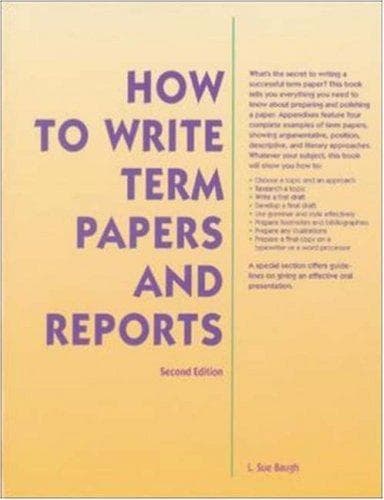 Tapa de How to write term papers and reports