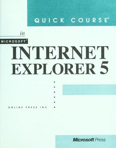 Tapa de Quick course in Microsoft Internet Explorer 5