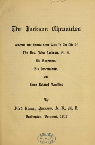Tapa de The Jackson chronicles