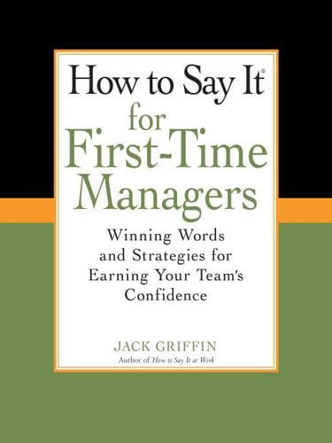 Tapa de How to Say It for First-Time Managers