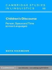 Tapa de Children's Discourse: Person, Space and Time across Languages