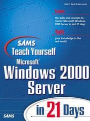 Tapa de Sams Teach Yourself Microsoft Windows 2000 Server in 21 Days