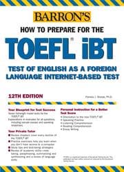 Tapa de Barron's TOEFL
