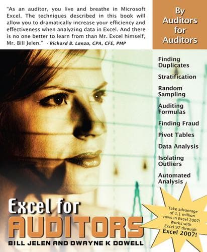 Tapa de Excel for Auditors