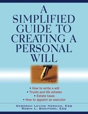 Tapa de A Simplified Guide to Creating a Personal Will