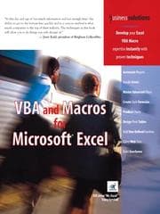 Tapa de VBA and Macros for Microsoft Excel