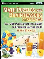 Tapa de Math Puzzles and Brainteasers, Grades 6-8