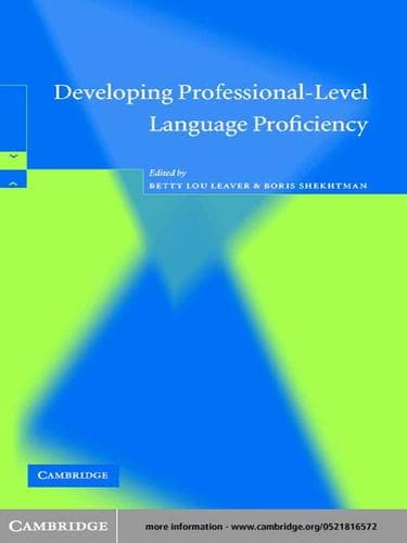 Tapa de Developing Professional-Level Language Proficiency