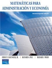 Tapa de Matematicas para administracion y economia