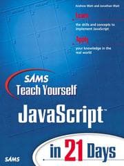 Tapa de Sams Teach Yourself JavaScript in 21 Days