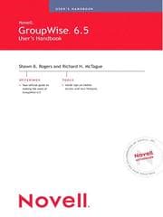 Tapa de Novell GroupWise 6.5 User's Handbook