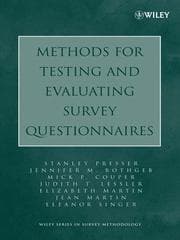 Tapa de Methods for Testing and Evaluating Survey Questionnaires
