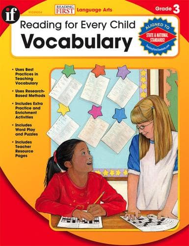 Tapa de Vocabulary, Grade 3
