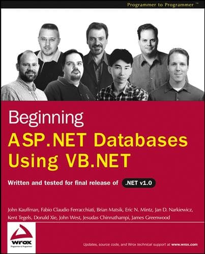 Tapa de Beginning ASP.NET Databases Using VB.NET