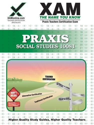 Tapa de PRAXIS Social Studies 10081