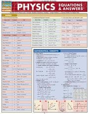 Tapa de QuickStudy - Physics Equations & Answers