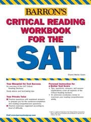 Tapa de Critical Reading Workbook for the New SAT