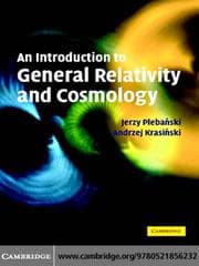 Tapa de An Introduction to General Relativity and Cosmology