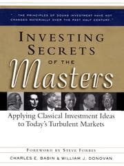 Tapa de Investing Secrets of the Masters