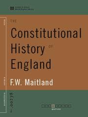Tapa de The Constitutional History of England