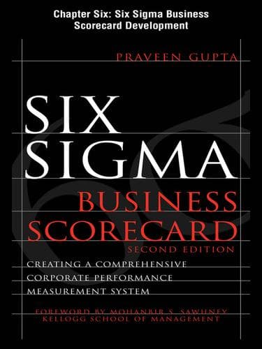 Tapa de Six Sigma Business Scorecard Development