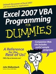 Tapa de Excel 2007 VBA Programming For Dummies