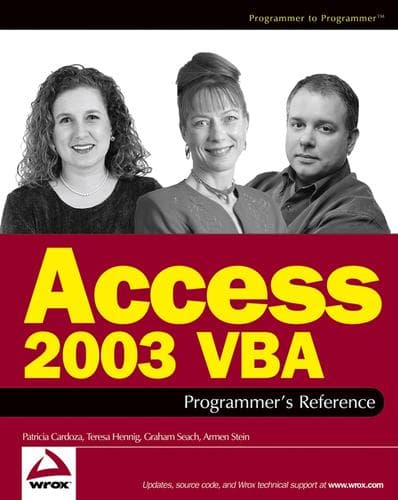 Tapa de Access 2003 VBA Programmer's Reference