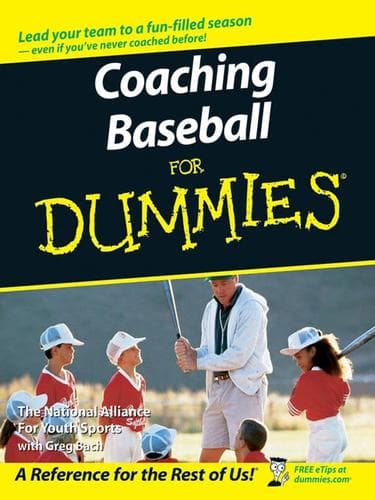 Tapa de Coaching Baseball For Dummies