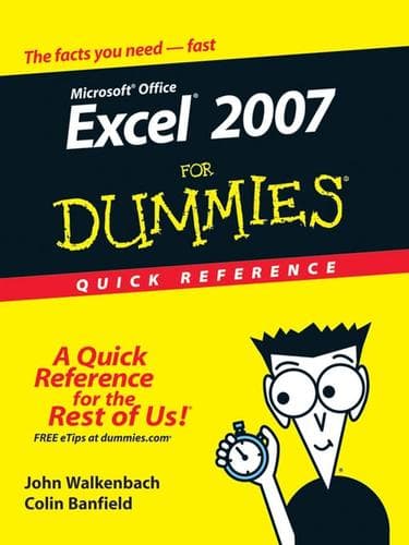 Tapa de Excel 2007 For Dummies Quick Reference