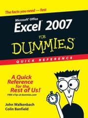 Tapa de Excel 2007 For Dummies Quick Reference
