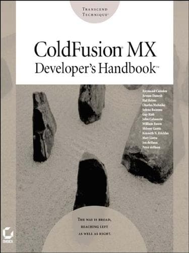 Tapa de ColdFusionMX Developer's Handbook