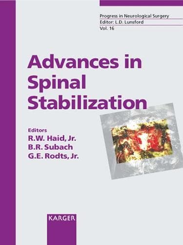 Tapa de Advances in Spinal Stabilization (Progress in Neurological Surgery)