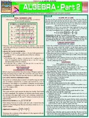 Tapa de QuickStudy - Algebra 2