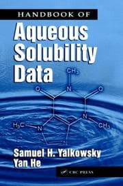 Tapa de Handbook of aqueous solubility data