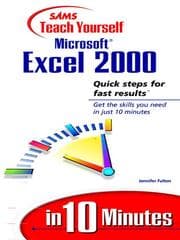 Tapa de Sams Teach Yourself Microsoft Excel 2000 in 10 Minutes