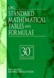 Tapa de CRC Standard Mathematical Tables and Formulae, 30th Edition