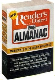 Tapa de Reader's Digest Almanac, 1966